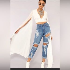 fashion nova sleeves for days crop top